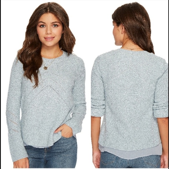 Lucky Brand Sweaters - ☘️Lucky Brand Shimmer Pointelle Layered Sweater☘️